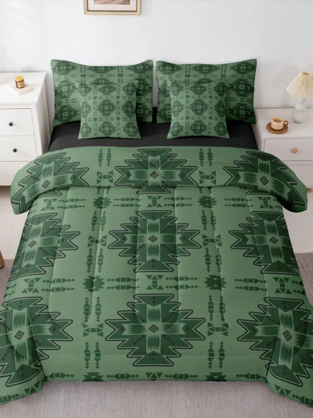 Aztec Comforter with Sheet Set Queen Size 7 PCS Western Boho Southwestern Beddin